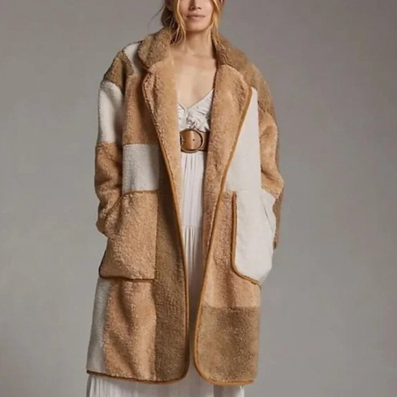 Anthropologie Pilcro Sherpa Coat Size Small - Picture 1 of 9